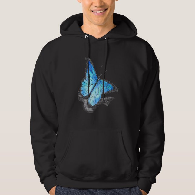 Cute Colorful Multifärgad Butterfly Hoodie (Framsida)