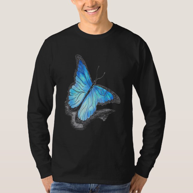 Cute Colorful Multifärgad Butterfly T Shirt (Framsida)