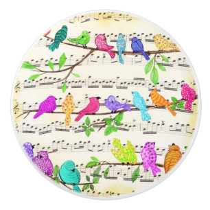 Cute Colorful Musical Birds Symphony - Lycklig Sån Knopp