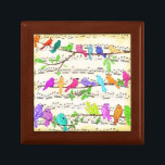 Cute Colorful Musical Birds Symphony - Lycklig Sån Minnesask<br><div class="desc">Cute Colorful Musical Birds Symphony - Lycklig Sång - Vår Melody Teckning - Anpassade - Välj / lägg till din unika text / teckensnitt / Färg - Gör ditt Speciella utfall - Ändra storlek och flytta eller ta bort och lägg till inslag / bild med anpassning verktyg ! - Teckning...</div>