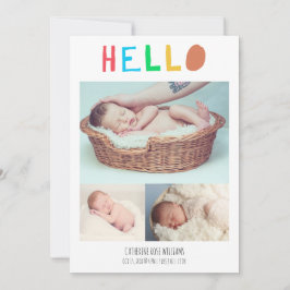 Cute Colorful newborn Hej Baby Meddelande