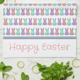 Cute Colorful Öster Bunny Personlig Kökshandduk
