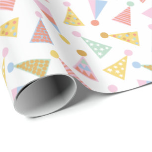 Cute Colorful Partyhats på vit Presentpapper