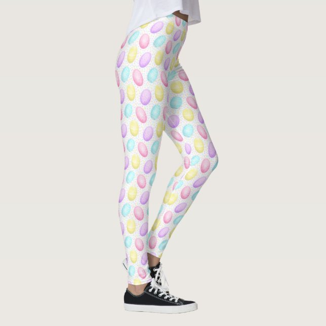 Cute Colorful Påskägg Mönster Leggings (Höger)