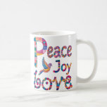 Cute Colorful Peace Kärlek Joy Jul & Hanukkah Kaffemugg<br><div class="desc">Den här färgstarka,  handmålade designen är ett perfekt sätt att jämna upp din säsong helgdag ge!</div>