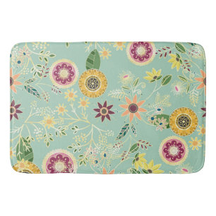 Cute Colorful People Blommigt Original Golden Desi Badrumsmatta