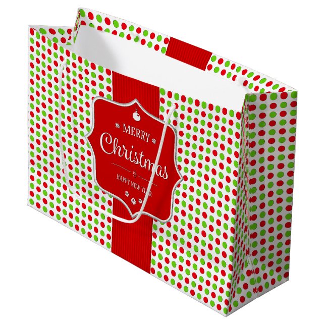 Cute Colorful Polka dots jul (Framsidan Vinklad)