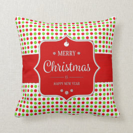 Cute Colorful Polka dots jul Kudde