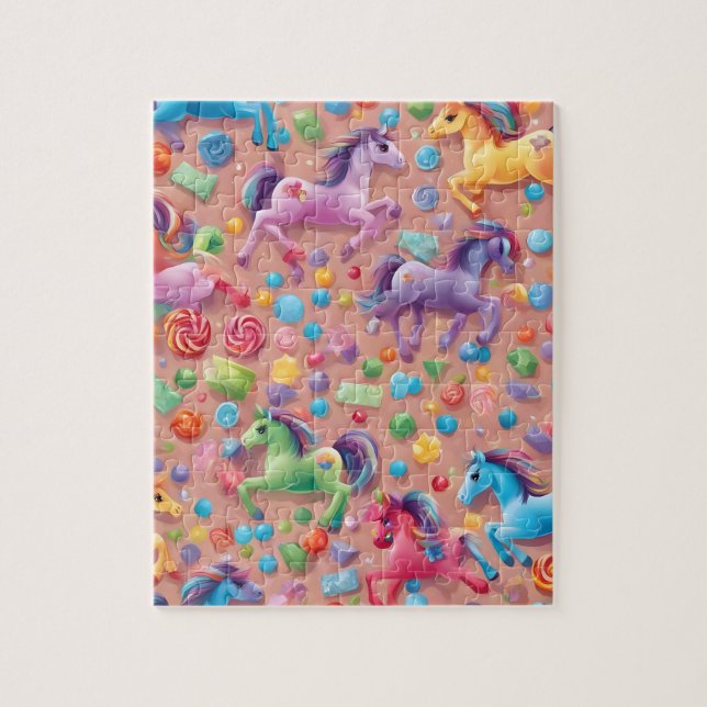Cute Colorful Pony Pussel (Vertikal)