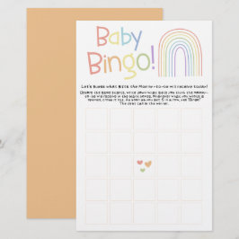 Cute Colorful Rainbow Baby Bingo Game Flyer