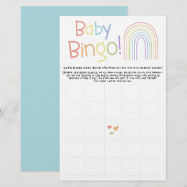 Cute Colorful Rainbow Baby Bingo Game Flyer