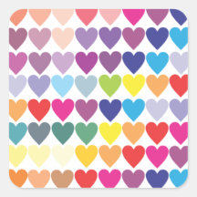Cute Colorful Rainbow Heart Mönster