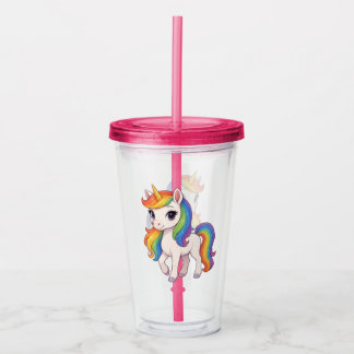 Cute, Colorful Rainbow unicorn  Take Away Mugg