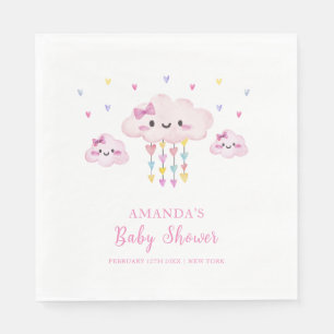 Cute Colorful RainDrop Baby Shower Pappersservett