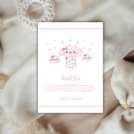 Cute Colorful RainDrop Baby Shower Tack Kort