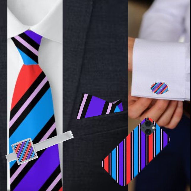 Cute Colorful Red Blue Rand Mönster Slips (Skapare uppladdad)