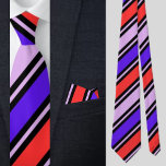 Cute Colorful Red Blue Rand Mönster Slips<br><div class="desc">Cute Colorful Red Blue Rand Mönster nacke slips.</div>