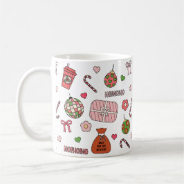 Cute Colorful Retro-jul Kaffemugg