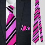 Cute Colorful Rosa Rand Mönster Slips<br><div class="desc">Den söta färgade Rosan Rand Mönster necktie är en perfekt gåva till jul och födelsedagar.</div>