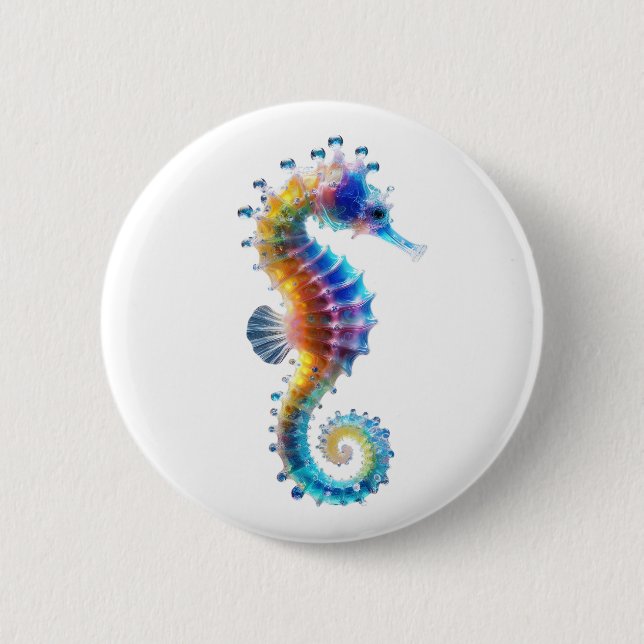 Cute Colorful Seahorses Knapp (Framsida)