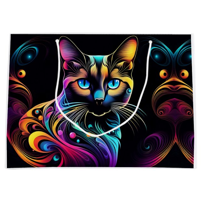 Cute Colorful Siamese Cat Art (Framsidan)