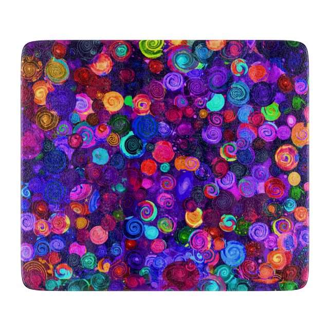 Cute colorful spiral cosmos mönster (Framsidan)