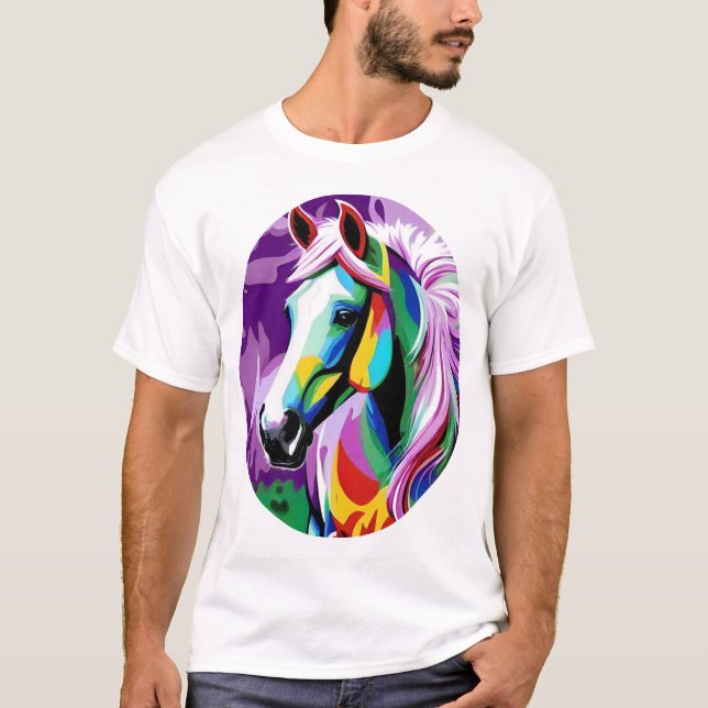 Cute Colorful Spirit Pony #2 T Shirt (Framsida)
