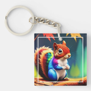 Cute Colorful Squirrel Digital Painting
