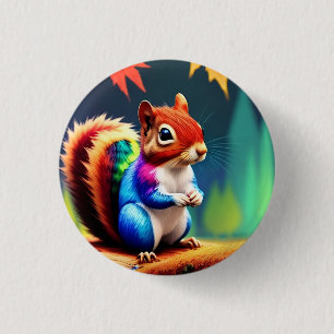 Cute Colorful Squirrel Digital Painting Knapp