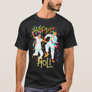 Cute Colorful Stänk par play Holi T Shirt