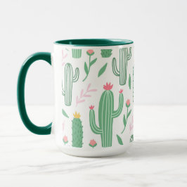 Cute Colorful Succult Cactus Mönster Mugg