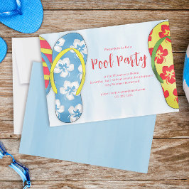 Cute Colorful Summer Party Anpassningsbar Inbjudningar