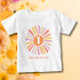 Cute Colorful Sunshine 1:a födelsedagsdagen Person T Shirt (Cute Colorful Sunshine 1st Birthday Personalized Baby T-Shirt)