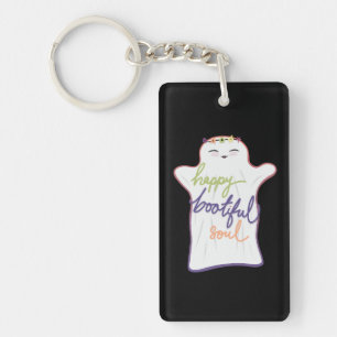 Cute Colorful Tecknad Ghost med text
