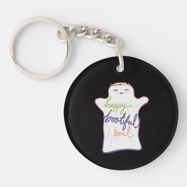 Cute Colorful Tecknad Ghost med text (Framsidan)