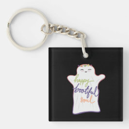 Cute Colorful Tecknad Ghost med text