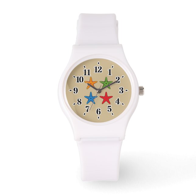 Cute Colorful Tecknad Starfish Set Armbandsur (Framsida)
