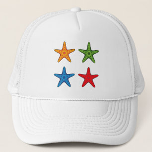 Cute Colorful Tecknad Starfish Set Keps