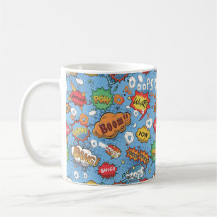 Cute Colorful Tecknad Tal Bubbles Kaffemugg