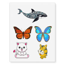 Cute Colorful Temporary Tattoos