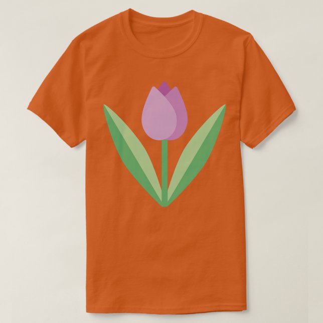 Cute Colorful Tulip T Shirt (Design framsida)