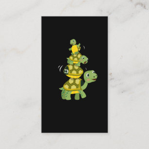 Cute Colorful Turtle Tortoises Sea Animals Visitkort