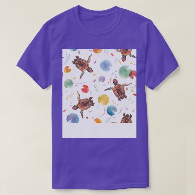 Cute Colorful Turtles T Shirt (Design framsida)