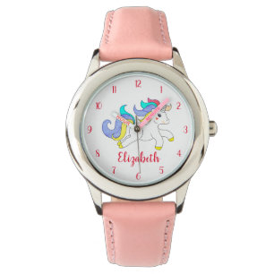 Cute Colorful Unicorn Personlig Kids Watch Armbandsur