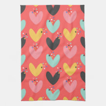 Cute colorful Valentines hjärtan mönster