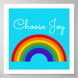 Cute Colorful Välj Jy inspiration Rainbow Poster