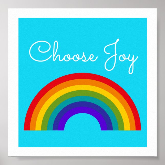 Cute Colorful Välj Jy inspiration Rainbow Poster (Framsidan)