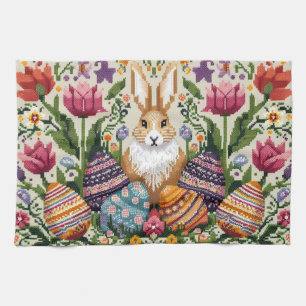 Cute/Colorful Vår/Påsk fair isle Kökshandduk