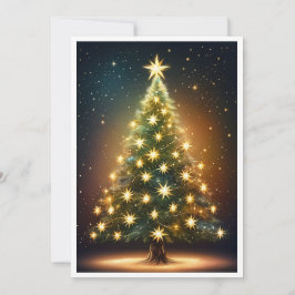 Cute Colorful Vintage Rustic God jul Julkort