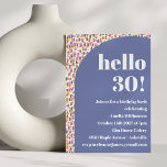 Cute Colorful Watercolor Dots 30års födelsedag Par Inbjudningar<br><div class="desc">Cute Colorful Watercolor Dots 30års födelsedag Party bjudande in</div>